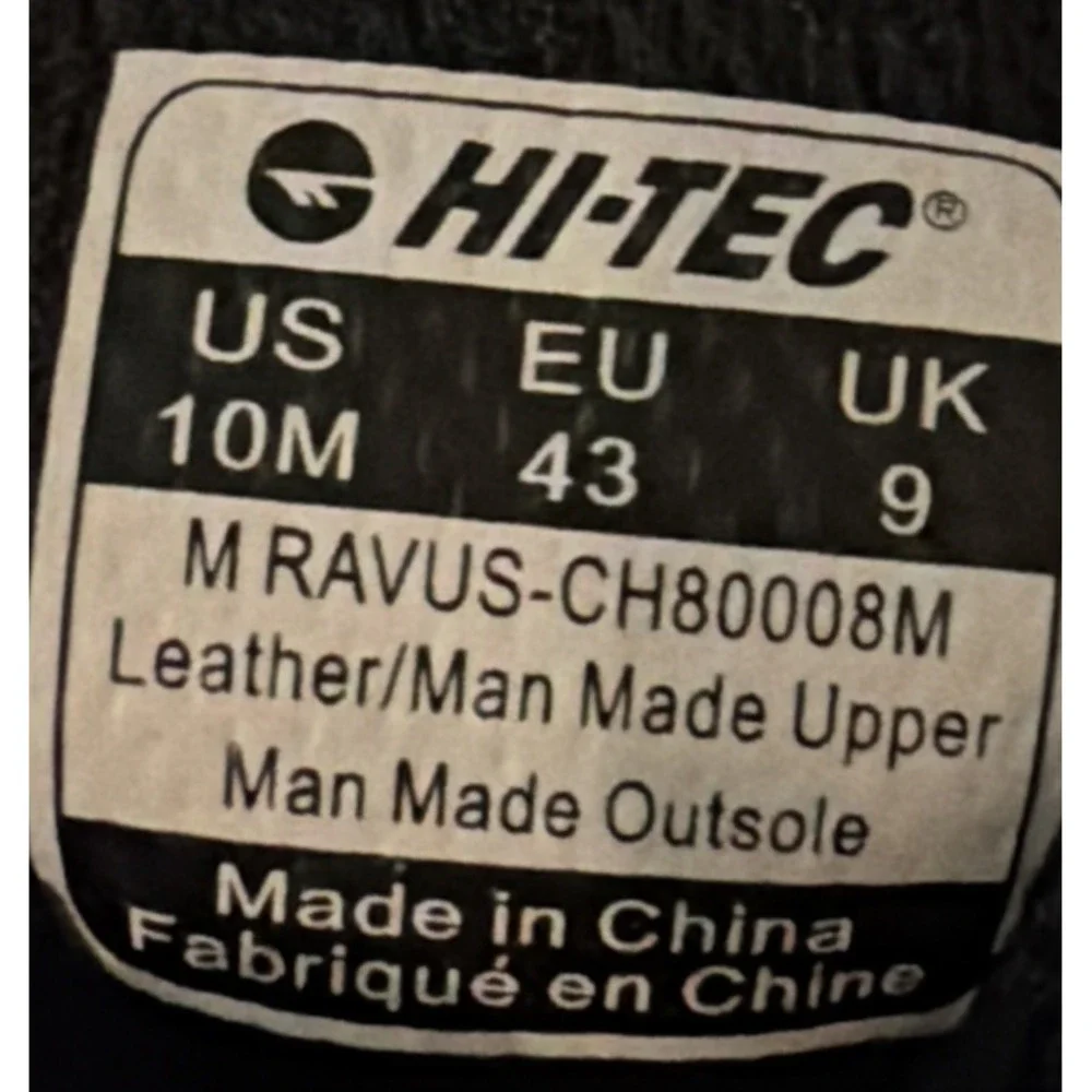 Hi-Tec M Ravus Mid Lace Up Hiking  Boots,Men's SZ: 10M,CH80008-M,Lea./Syn., NWOB